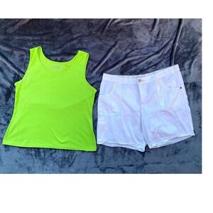 Bundle XL Studio Works Tank Top‎ and Cargo Shorts Set Casual Summer Outfit